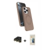 MARSİLYAN™- iPhone 14 Pro Max Kılıf İz Işık Koleksiyonu - Siyah 6D Mat Seramik Hayalet Nano Ekran Koruyucu + Raze Metal Kamera Lens - GD