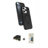 MARSİLYAN™- iPhone 14 Pro Max Kılıf İz Işık Koleksiyonu - Siyah 6D Mat Seramik Hayalet Nano Ekran Koruyucu + Raze Metal Kamera Lens - GD