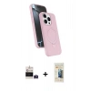 MARSİLYAN™- iPhone 14 Pro Max Kılıf İz Işık Koleksiyonu - Siyah 6D Mat Seramik Hayalet Nano Ekran Koruyucu + Bilvis Titan Kamera Lens - DNMR