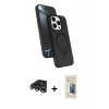 MARSİLYAN™- iPhone 14 Pro Max Kılıf İz Işık Koleksiyonu - Siyah 6D Mat Seramik Hayalet Nano Ekran Koruyucu + Raze Metal Kamera Lens - GS