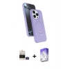 MARSİLYAN™- iPhone 14 Pro Max Kılıf İz Işık Koleksiyonu - Siyah Bilvis 5in1 3D Magic Cam Ekran Koruyucu + Bilvis Titan Kamera Lens - GS
