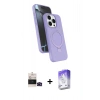 MARSİLYAN™- iPhone 14 Pro Max Kılıf İz Işık Koleksiyonu - Siyah Bilvis 5in1 3D Magic Cam Ekran Koruyucu + Bilvis Titan Kamera Lens - SH