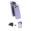 MARSİLYAN™- iPhone 14 Pro Max Kılıf İz Işık Koleksiyonu - Siyah Bilvis 5in1 3D Magic Cam Ekran Koruyucu + Raze Metal Kamera Lens - GS
