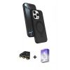 MARSİLYAN™- iPhone 14 Pro Max Kılıf İz Işık Koleksiyonu - Siyah Bilvis 5in1 3D Magic Cam Ekran Koruyucu + Raze Metal Kamera Lens - GD