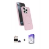 MARSİLYAN™- iPhone 14 Pro Max Kılıf İz Işık Koleksiyonu - Siyah Bilvis 5in1 3D Magic Cam Ekran Koruyucu + Bilvis Titan Kamera Lens - DNMR