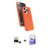 MARSİLYAN™- iPhone 14 Pro Max Kılıf İz Işık Koleksiyonu - Siyah Bilvis 5in1 5D Magic Hayalet Cam Ekran Koruyucu + Gold Bilvis Titan Kamera Lens