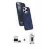 MARSİLYAN™- iPhone 14 Pro Max Kılıf İz Işık Koleksiyonu - Siyah Bilvis Hayalet Cam Ekran Koruyucu + Bilvis Titan Kamera Lens - GD