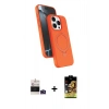 MARSİLYAN™- iPhone 14 Pro Max Kılıf İz Işık Koleksiyonu - Siyah Buffer Cam Ekran Koruyucu + Bilvis Titan Kamera Lens - DNMR