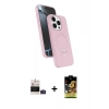 MARSİLYAN™- iPhone 14 Pro Max Kılıf İz Işık Koleksiyonu - Siyah Buffer Cam Ekran Koruyucu + Bilvis Titan Kamera Lens - DNMR
