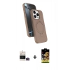 MARSİLYAN™- iPhone 14 Pro Max Kılıf İz Işık Koleksiyonu - Siyah Buffer Cam Ekran Koruyucu + Bilvis Titan Kamera Lens - GD