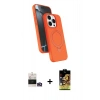 MARSİLYAN™- iPhone 14 Pro Max Kılıf İz Işık Koleksiyonu - Siyah Buffer Cam Ekran Koruyucu + Bilvis Titan Kamera Lens - GD