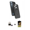 MARSİLYAN™- iPhone 14 Pro Max Kılıf İz Işık Koleksiyonu - Siyah Buffer Cam Ekran Koruyucu + Bilvis Titan Kamera Lens - GD
