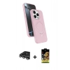 MARSİLYAN™- iPhone 14 Pro Max Kılıf İz Işık Koleksiyonu - Siyah Buffer Cam Ekran Koruyucu + Raze Metal Kamera Lens - GS