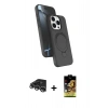 MARSİLYAN™- iPhone 14 Pro Max Kılıf İz Işık Koleksiyonu - Siyah Buffer Cam Ekran Koruyucu + Raze Metal Kamera Lens - GS