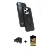 MARSİLYAN™- iPhone 14 Pro Max Kılıf İz Işık Koleksiyonu - Siyah Buffer Cam Ekran Koruyucu + Raze Metal Kamera Lens - GS