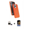 MARSİLYAN™- iPhone 14 Pro Max Kılıf İz Işık Koleksiyonu - Siyah Buffer Hayalet Cam Ekran Koruyucu + Bilvis Titan Kamera Lens - GD