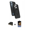 MARSİLYAN™- iPhone 14 Pro Max Kılıf İz Işık Koleksiyonu - Siyah Buffer Hayalet Cam Ekran Koruyucu + Raze Metal Kamera Lens - GD