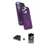 MARSİLYAN™- iPhone 14 Pro Max Kılıf İz Işık Koleksiyonu - Siyah Buffer Hayalet Cam Ekran Koruyucu + Raze Metal Kamera Lens - GD