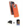 MARSİLYAN™- iPhone 14 Pro Max Kılıf İz Işık Koleksiyonu - Siyah Buffer Hayalet Cam Ekran Koruyucu + Raze Metal Kamera Lens - GD