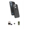 MARSİLYAN™- iPhone 14 Pro Max Kılıf İz Işık Koleksiyonu - Siyah Joko Magic 5D Hayalet Cam + Bilvis Titan Kamera Lens - SH
