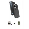 MARSİLYAN™- iPhone 14 Pro Max Kılıf İz Işık Koleksiyonu - Siyah Joko Magic 5D Hayalet Cam + Gold Bilvis Titan Kamera Lens