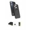 MARSİLYAN™- iPhone 14 Pro Max Kılıf İz Işık Koleksiyonu - Siyah Joko Magic 5D Hayalet Cam + Raze Metal Kamera Lens - GD