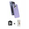 MARSİLYAN™- iPhone 14 Pro Max Kılıf İz Işık Koleksiyonu - Siyah Mat Seramik Nano Ekran Koruyucu + PVD Metal Kamera Lens - TU