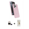 MARSİLYAN™- iPhone 14 Pro Max Kılıf İz Işık Koleksiyonu - Siyah Mat Seramik Nano Ekran Koruyucu + Bilvis Titan Kamera Lens - SH