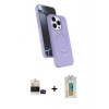 MARSİLYAN™- iPhone 14 Pro Max Kılıf İz Işık Koleksiyonu - Siyah Polymer Nano Ekran Koruyucu + Bilvis Titan Kamera Lens - SH