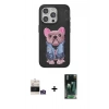 MARSİLYAN™- iPhone 14 Pro Max Kılıf İz Minimal Koleksiyonu - Şeffaf 360 Full Body Arka Koruyucu + Bilvis Titan Kamera Lens - GS