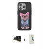 MARSİLYAN™- iPhone 14 Pro Max Kılıf İz Minimal Koleksiyonu - Şeffaf Pasifik Cam Ekran Koruyucu + Gold Raze Metal Kamera Lens