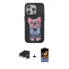 MARSİLYAN™- iPhone 14 Pro Max Kılıf İz Minimal Koleksiyonu - Siyah Buffer Hayalet Cam Ekran Koruyucu + Raze Metal Kamera Lens - GS