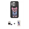 MARSİLYAN™- iPhone 14 Pro Max Kılıf İz Minimal Koleksiyonu - Siyah Joko 5D Cam + Bilvis Titan Kamera Lens - DNMR