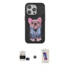 MARSİLYAN™- iPhone 14 Pro Max Kılıf İz Minimal Koleksiyonu - Siyah Joko 5D Cam + Bilvis Titan Kamera Lens - SH