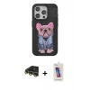 MARSİLYAN™- iPhone 14 Pro Max Kılıf İz Minimal Koleksiyonu - Siyah Joko 5D Cam + Raze Metal Kamera Lens - GD