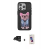 MARSİLYAN™- iPhone 14 Pro Max Kılıf İz Minimal Koleksiyonu - Siyah Joko 5D Cam + Raze Metal Kamera Lens - GS