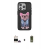 MARSİLYAN™- iPhone 14 Pro Max Kılıf İz Minimal Koleksiyonu - Siyah Joko Magic 5D Hayalet Cam + Bilvis Titan Kamera Lens - GD