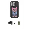 MARSİLYAN™- iPhone 14 Pro Max Kılıf İz Minimal Koleksiyonu - Siyah Joko Magic 5D Hayalet Cam + Raze Metal Kamera Lens - GS
