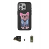 MARSİLYAN™- iPhone 14 Pro Max Kılıf İz Minimal Koleksiyonu - Siyah Joko Magic 5D Hayalet Cam + Raze Metal Kamera Lens - GD