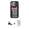 MARSİLYAN™- iPhone 14 Pro Max Kılıf İz Minimal Koleksiyonu - Siyah Mat Seramik Nano Ekran Koruyucu + Bilvis Titan Kamera Lens - GD