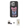 MARSİLYAN™- iPhone 14 Pro Max Kılıf İz Minimal Koleksiyonu - Siyah Mat Seramik Nano Ekran Koruyucu + Siyah Bilvis Titan Kamera Lens