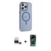 MARSİLYAN™- iPhone 14 Pro Max Kılıf Kıvılcım Asil Özel Seri - Şeffaf 360 Full Body Arka Koruyucu + Bilvis Titan Kamera Lens - GD