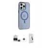 MARSİLYAN™- iPhone 14 Pro Max Kılıf Kıvılcım Asil Özel Seri - Şeffaf Pasifik Cam Ekran Koruyucu + Bilvis Titan Kamera Lens - GS