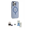 MARSİLYAN™- iPhone 14 Pro Max Kılıf Kıvılcım Asil Özel Seri - Şeffaf Royal Nano Ekran Koruyucu + Bilvis Titan Kamera Lens - SH