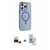 MARSİLYAN™- iPhone 14 Pro Max Kılıf Kıvılcım Asil Özel Seri - Şeffaf Royal Nano Ekran Koruyucu + Bilvis Titan Kamera Lens - DNMR