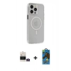 MARSİLYAN™- iPhone 14 Pro Max Kılıf Kıvılcım Asil Özel Seri - Siyah 18D Cam Ekran Koruyucu + Bilvis Titan Kamera Lens - GD