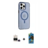 MARSİLYAN™- iPhone 14 Pro Max Kılıf Kıvılcım Asil Özel Seri - Siyah 18D Cam Ekran Koruyucu + Bilvis Titan Kamera Lens - GD