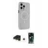 MARSİLYAN™- iPhone 14 Pro Max Kılıf Kıvılcım Asil Özel Seri - Siyah 360 Mat Full Body Arka Koruyucu + Gold Raze Metal Kamera Lens