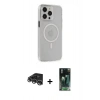 MARSİLYAN™- iPhone 14 Pro Max Kılıf Kıvılcım Asil Özel Seri - Siyah 360 Mat Full Body Arka Koruyucu + Raze Metal Kamera Lens - GS