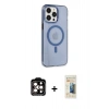 MARSİLYAN™- iPhone 14 Pro Max Kılıf Kıvılcım Asil Özel Seri - Siyah 6D Mat Seramik Hayalet Nano Ekran Koruyucu + PVD Metal Kamera Lens - TU